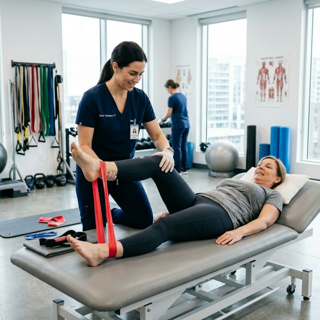 Physiotherapy rehabilitation session